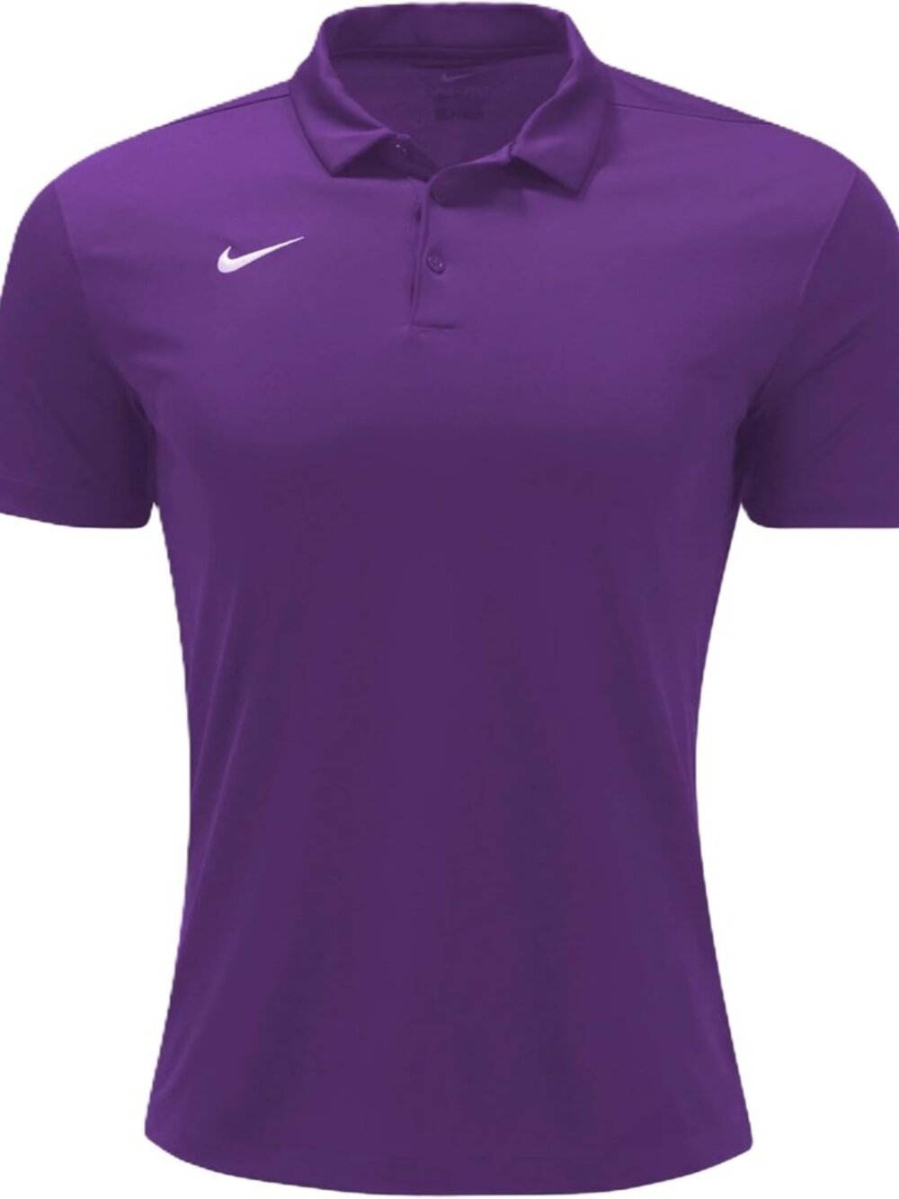 Men's Purple Imported Mesh Body Fabric Three-Button Polos Shirt